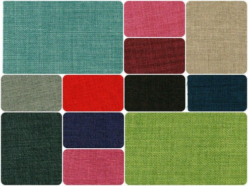 Plain soft linen look fabric - soft,