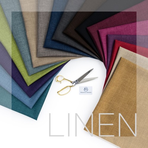 Linen look upholstery fabric - linen,